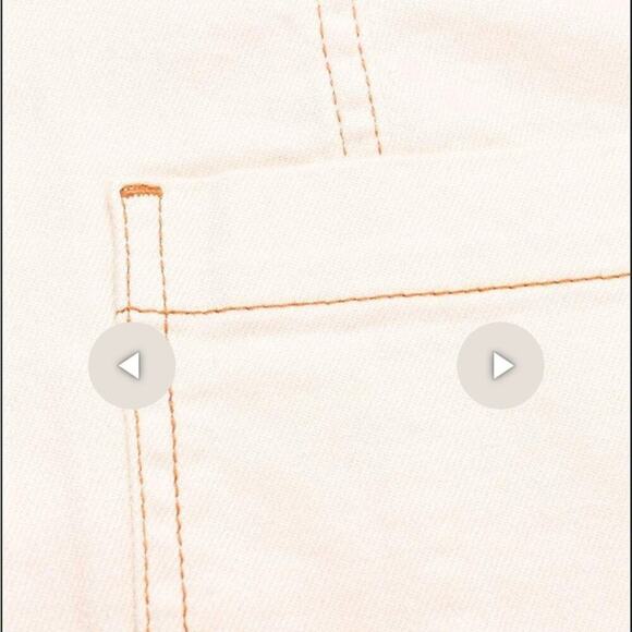 Ulla Johnson “Ellis” Jean, High Waist Cropped Flared Button Front Ecru 25 - Picture 5 of 13